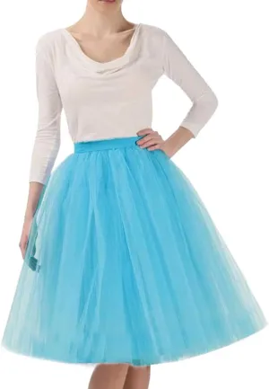 WDPL Adult A-line Tulle Skirt Bridesmaid Petticoat Tutu for Women