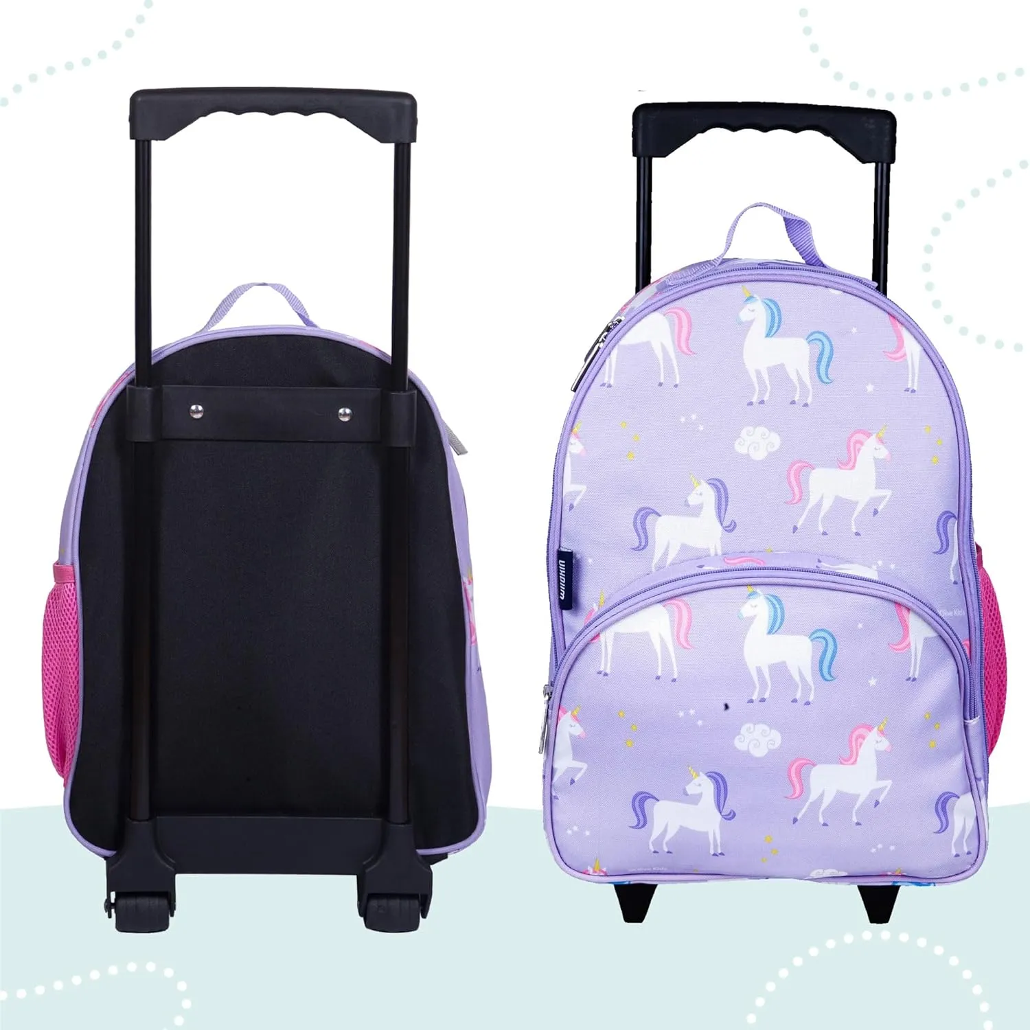 Wildkin Kids Rolling Luggage – Carry-On Size for School & Overnight Travel