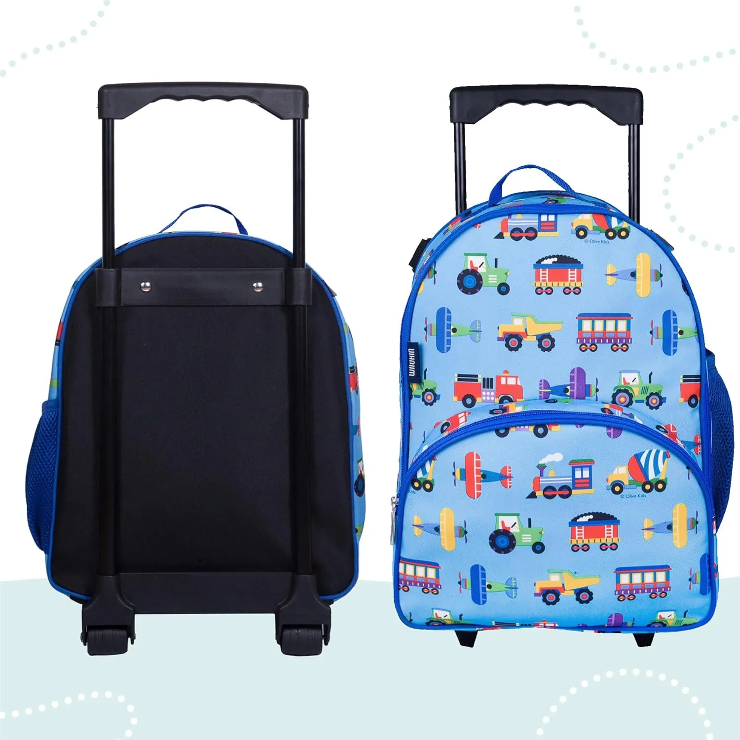 Wildkin Kids Rolling Luggage – Carry-On Size for School & Overnight Travel