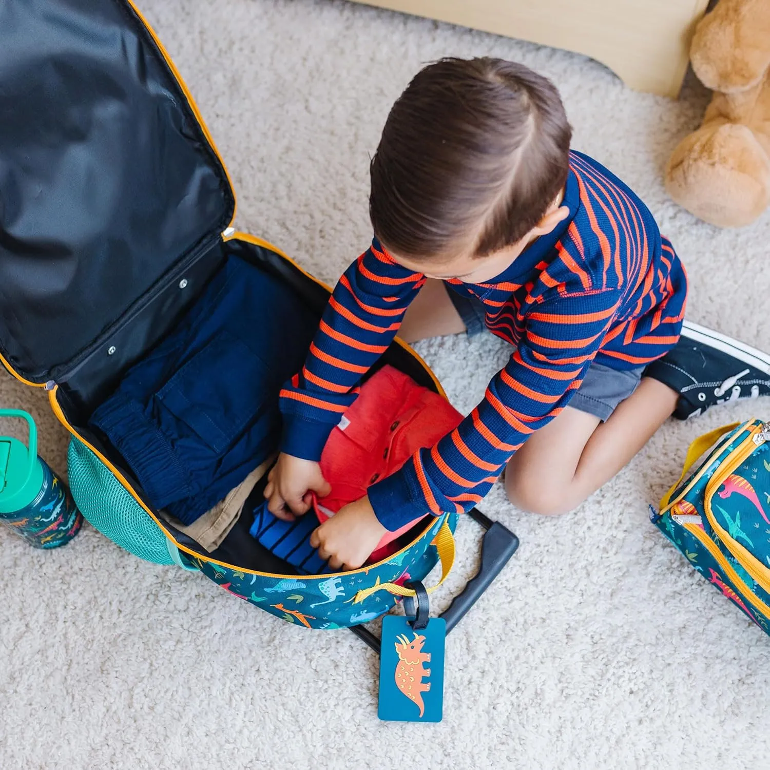 Wildkin Kids Rolling Luggage – Carry-On Size for School & Overnight Travel