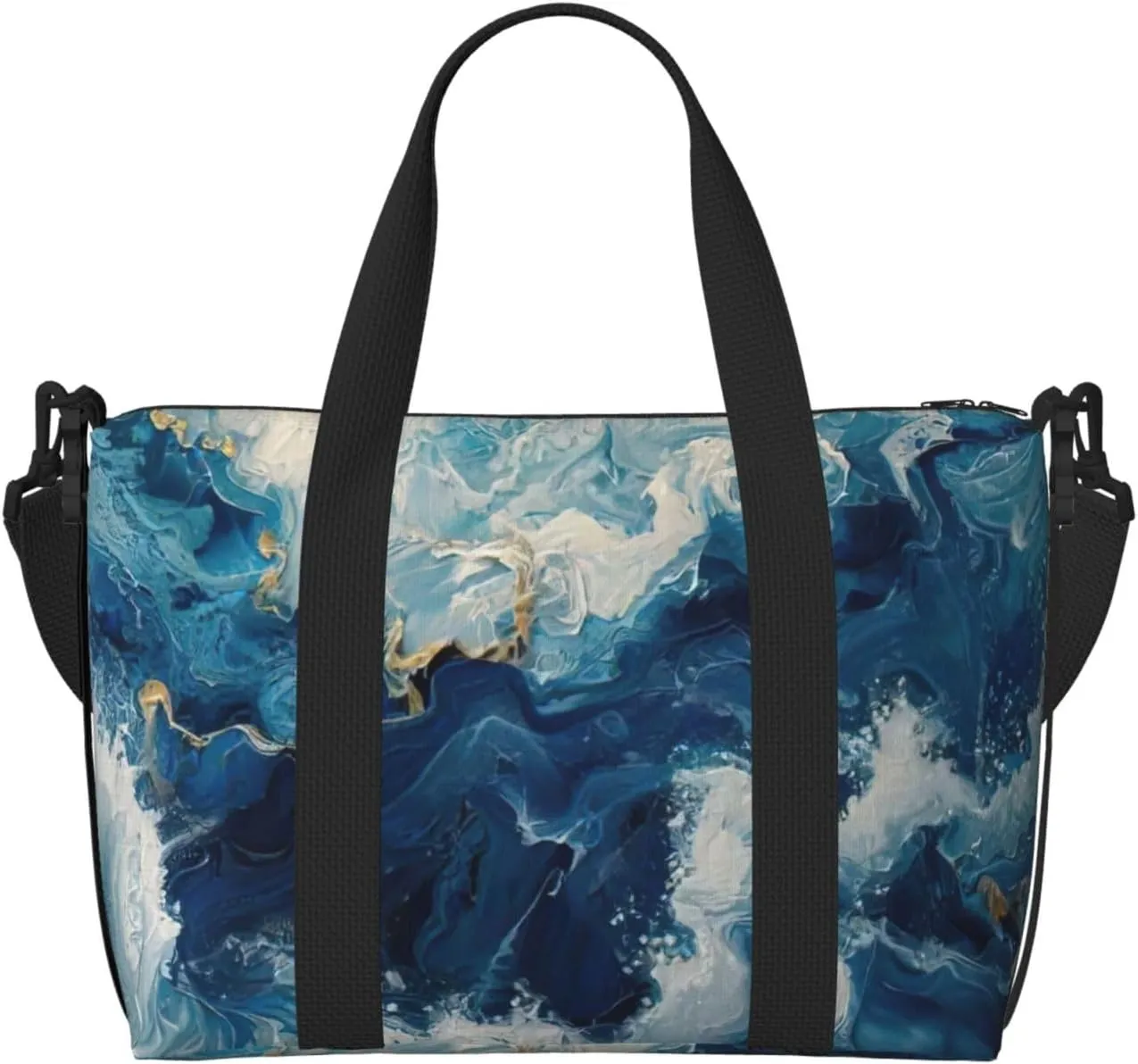 Within The Tides Print Hand Travel Bag,Gym Bag,Weekend Travel Overnight Bag,Tote Bag Sports Bag For Women Men