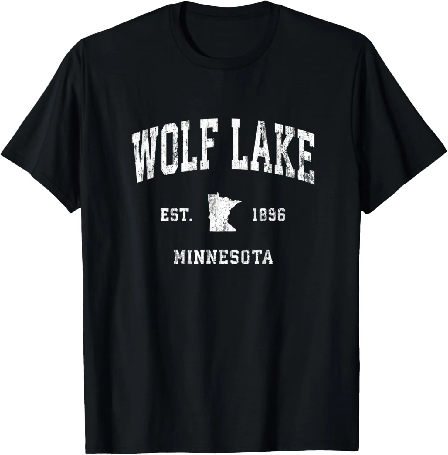 Wolf Lake Minnesota MN Vintage Athletic Sports Design T-Shirt