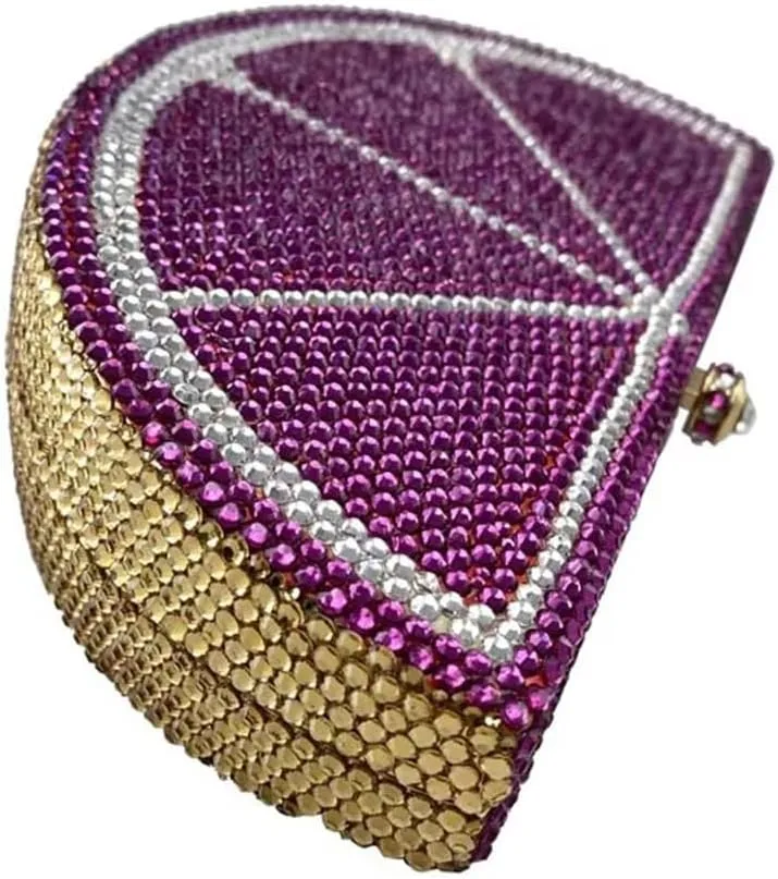 Women Cute Fruit Evening Clutch Sparkling Rhinestones Purse Crystal Banquet Prom Shoulder Bag