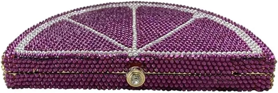 Women Cute Fruit Evening Clutch Sparkling Rhinestones Purse Crystal Banquet Prom Shoulder Bag