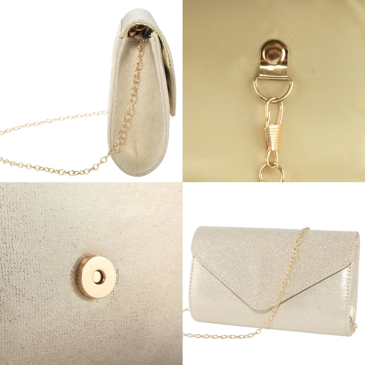Women Evening Bag Clutch Rhinestone Envelope Party Handbag Bridal Prom Purse