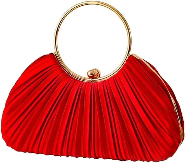 Women Evening Clutch Purse with Detachable Chain Shoulder Tote for Wedding Party Crossbody Handbags with Top Handle