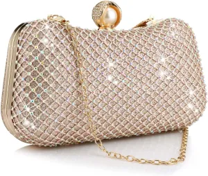 Women Evening Clutch Purses Rhinestone Bridal Crystal Evening Handbag for Formal