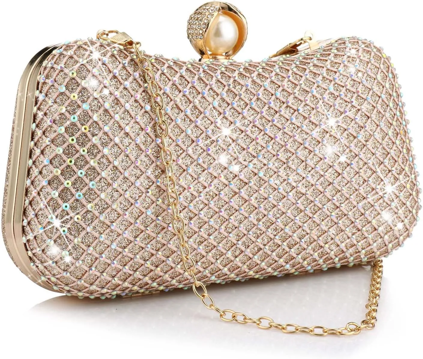 Women Evening Clutch Purses Rhinestone Bridal Crystal Evening Handbag for Formal