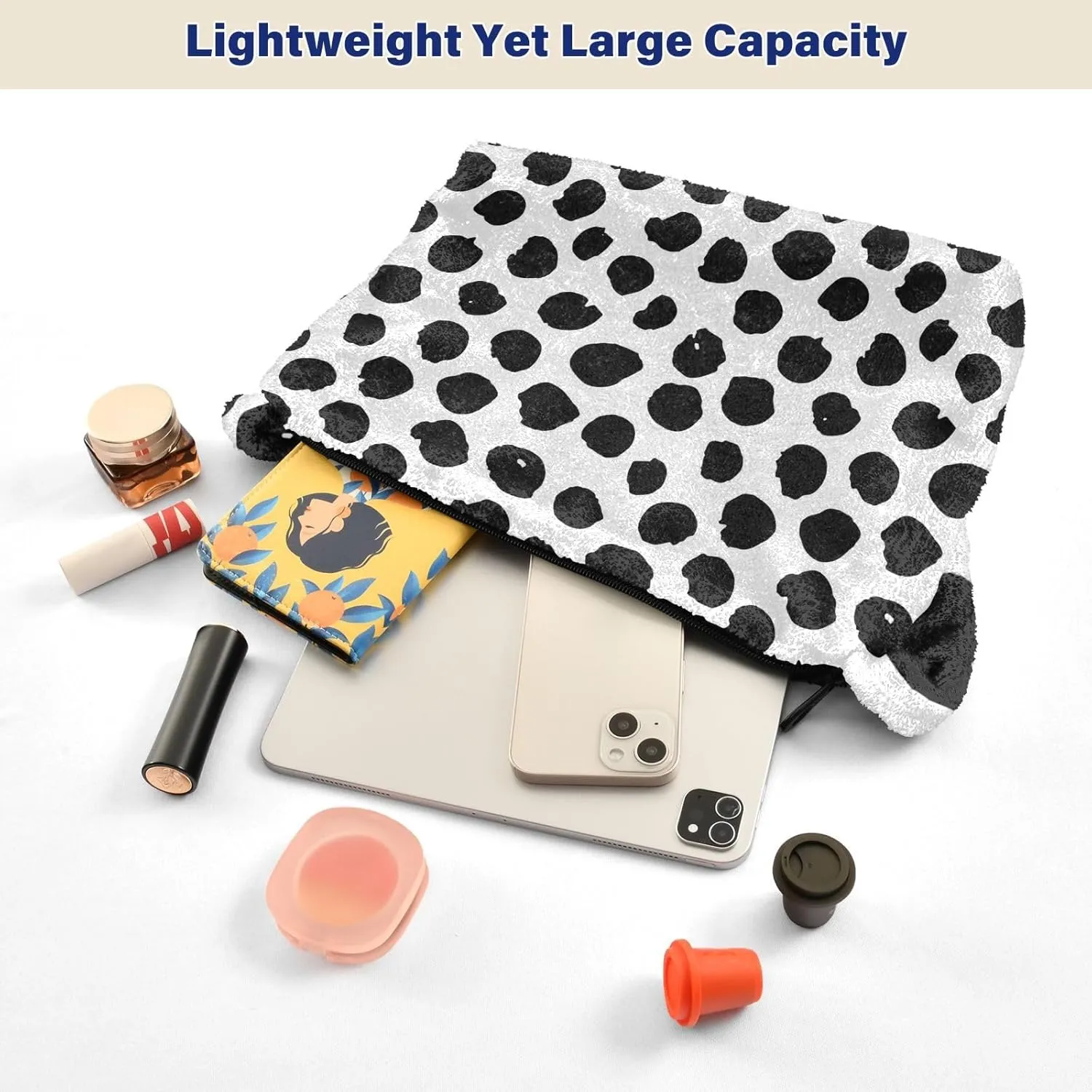 Women Ladies Cute Pinstripe Plush Shoulder BagTote Handbag Purse Faux Fur Shopping Dating Bag Multicolor 1
