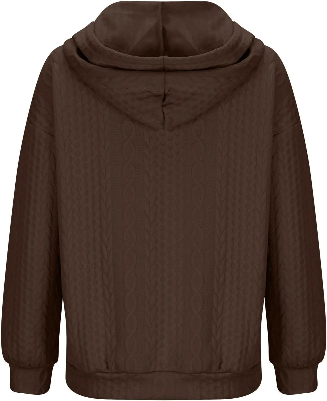Women Oversized Hoodie Cable Knit Quarter Zip Sweatshirts Drawstring Long Sleeve Pullover 2024 Fall Winter Clothes