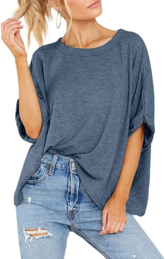 Women Oversized T-Shirt Summer Casual Short Sleeve Loose Tee Tops