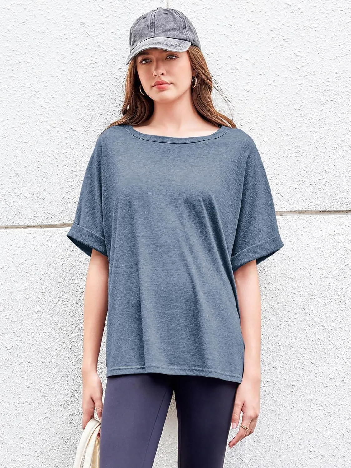 Women Oversized T-Shirt Summer Casual Short Sleeve Loose Tee Tops