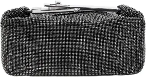 Women Rhinestone Handbag Metal Handle Sparkling Clutch Crystal Evening Bag for Wedding Party