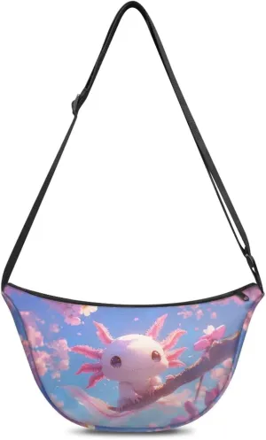 Women Trendy Crossbody Bag Men Lightweight Sling Crescent Purses with Adjustable Strap Fanny Packs Casual Handbag