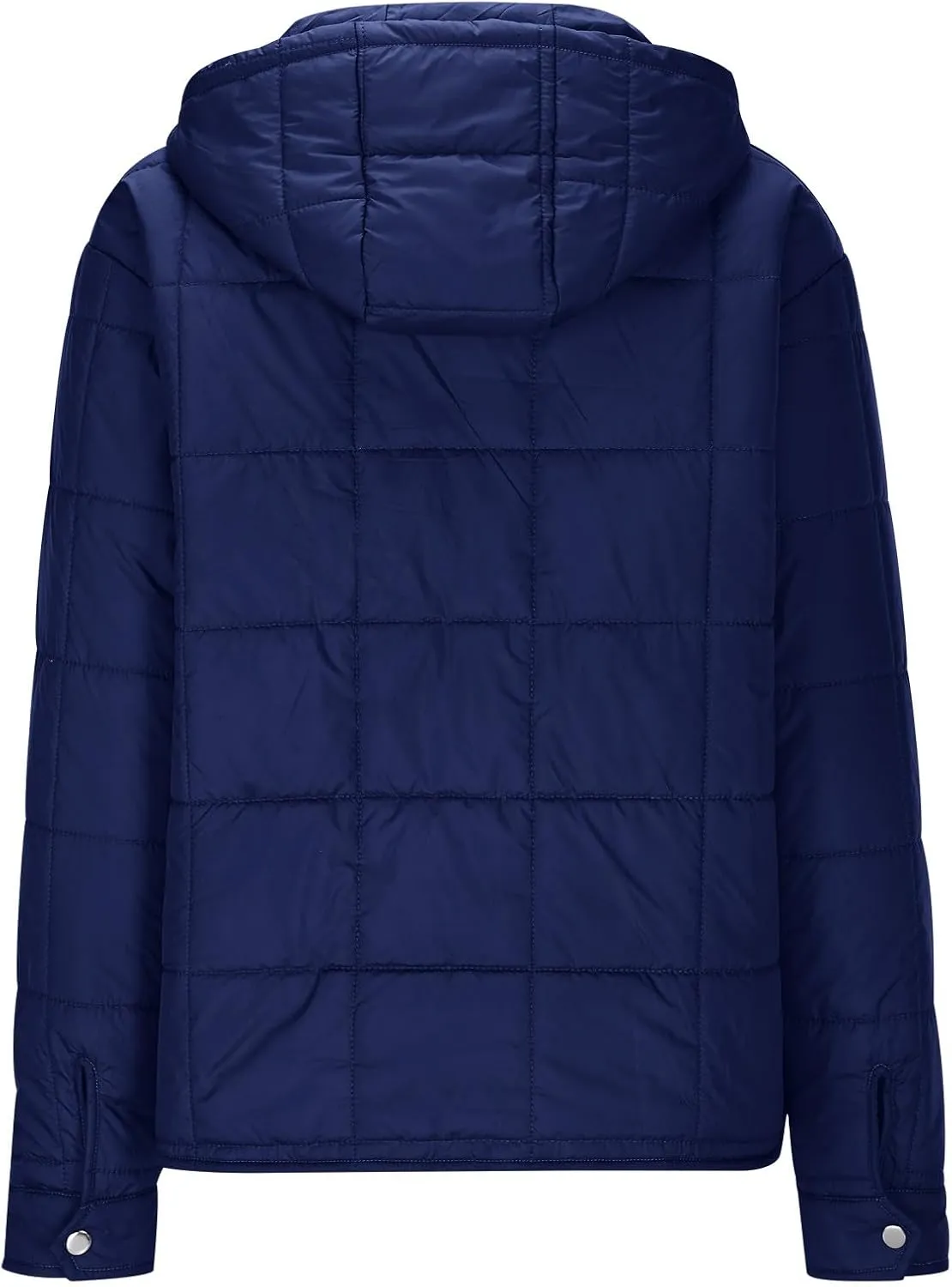 Women Winter Coats Long Sleeve Lightweight Short Jacket Casual Full Zip Baggy Warm Puffer Jacket