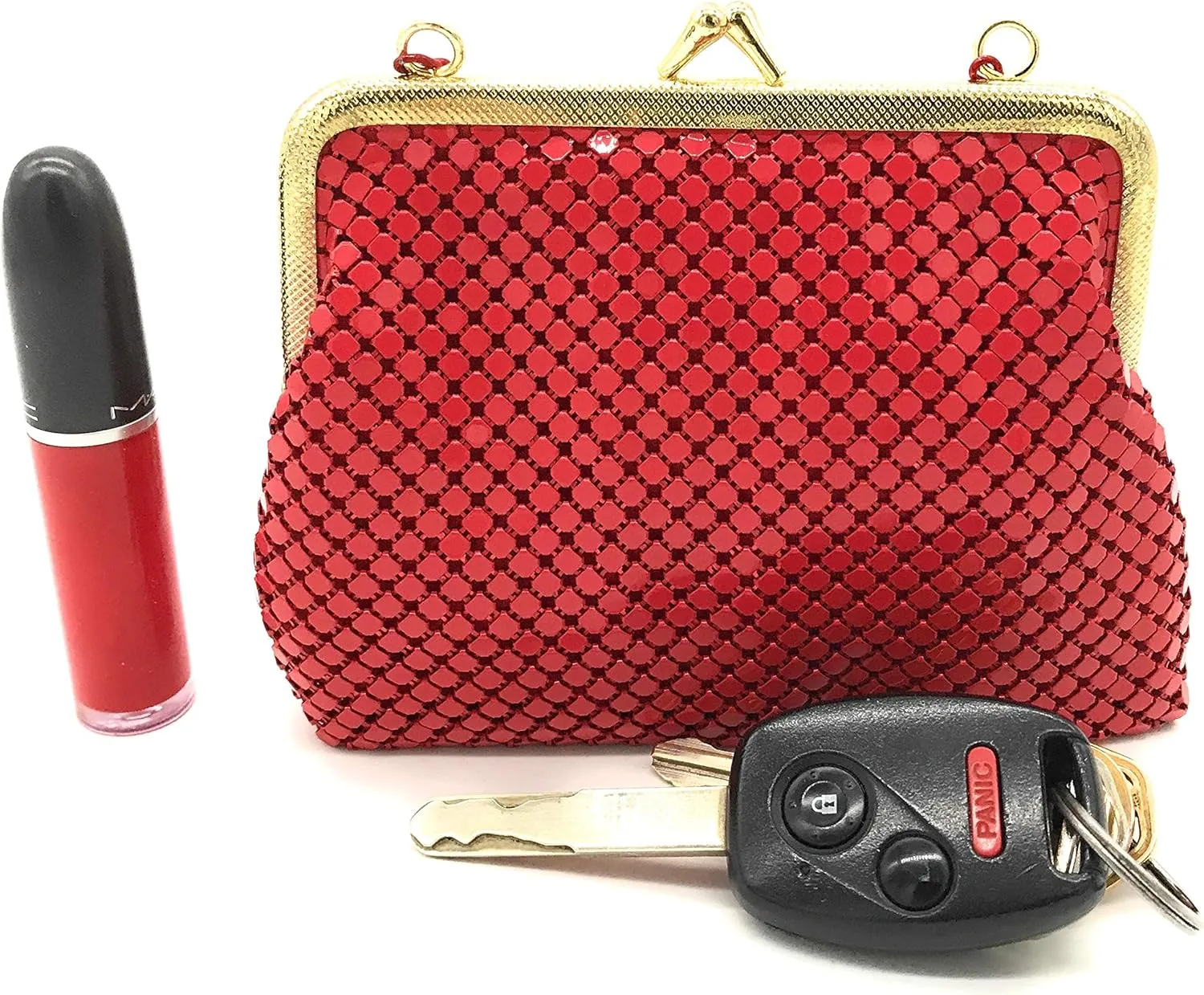 Women XX-Small Clutch Metal Mesh Evening Purse