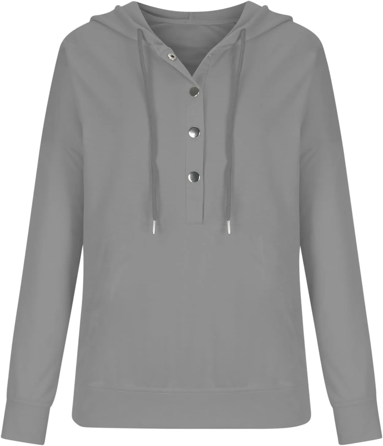 Womens Casual Button Down Hoodie Sweatshirts Fall Fashion 2023 Outfits Long Sleeve Comfy Solid Pullover Hoodies