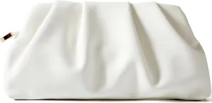 Women's Evening Bag Ruched Clutch Purse Detachable Chain Crossbody Bag