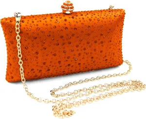 Women's Evening Bag Sparkling Rhinestone Wedding Evening Party Clutch Handbag Purse Chain Shoulder Crossbody Bag