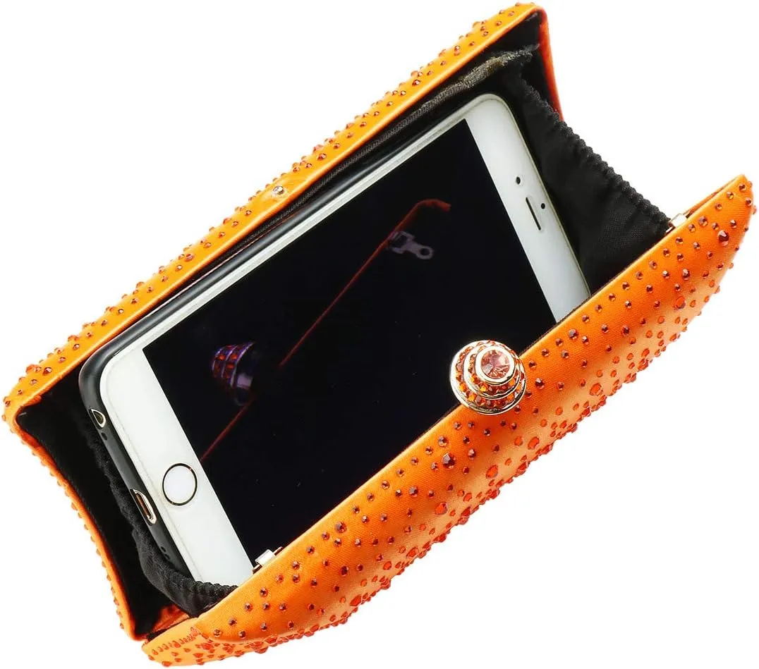 Women's Evening Bag Sparkling Rhinestone Wedding Evening Party Clutch Handbag Purse Chain Shoulder Crossbody Bag