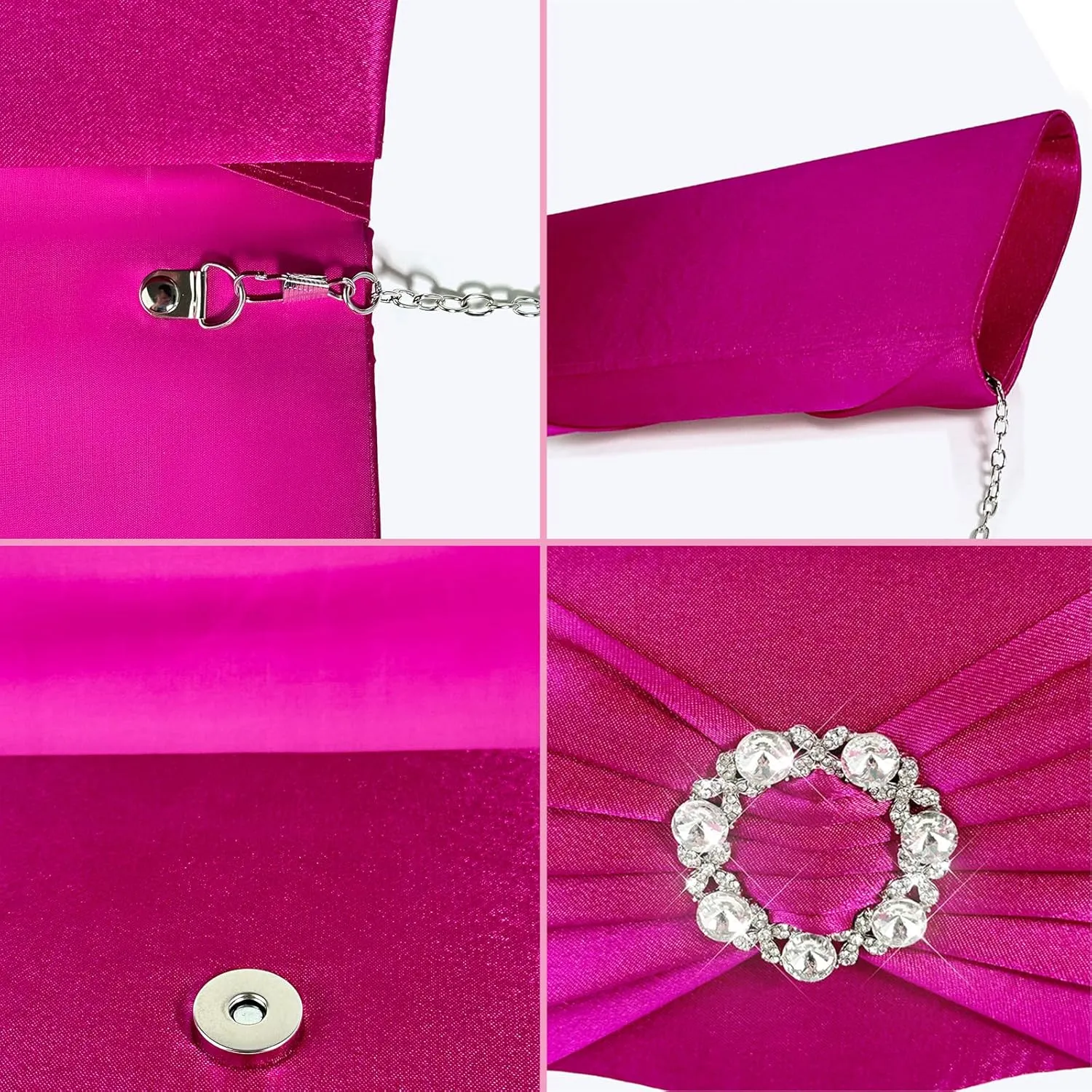 Womens Evening Bag Sparkly Bow Rhinestone Clutch Purses for Women Wedding Party Purses Glitter Cocktail Prom Handbags