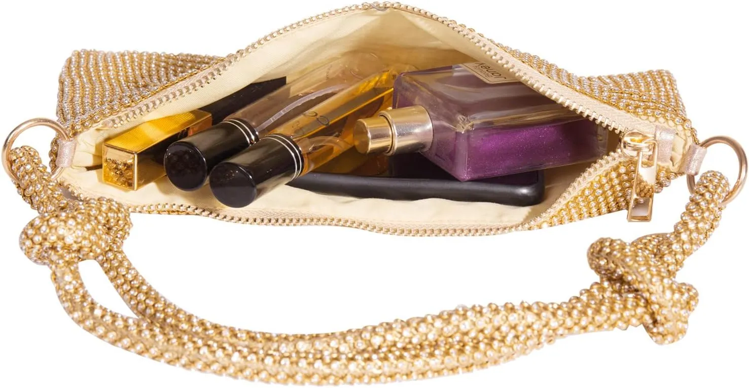 Women's Evening Bag Sparkly Rhinestone Purse Bling Chain Clutch Purse