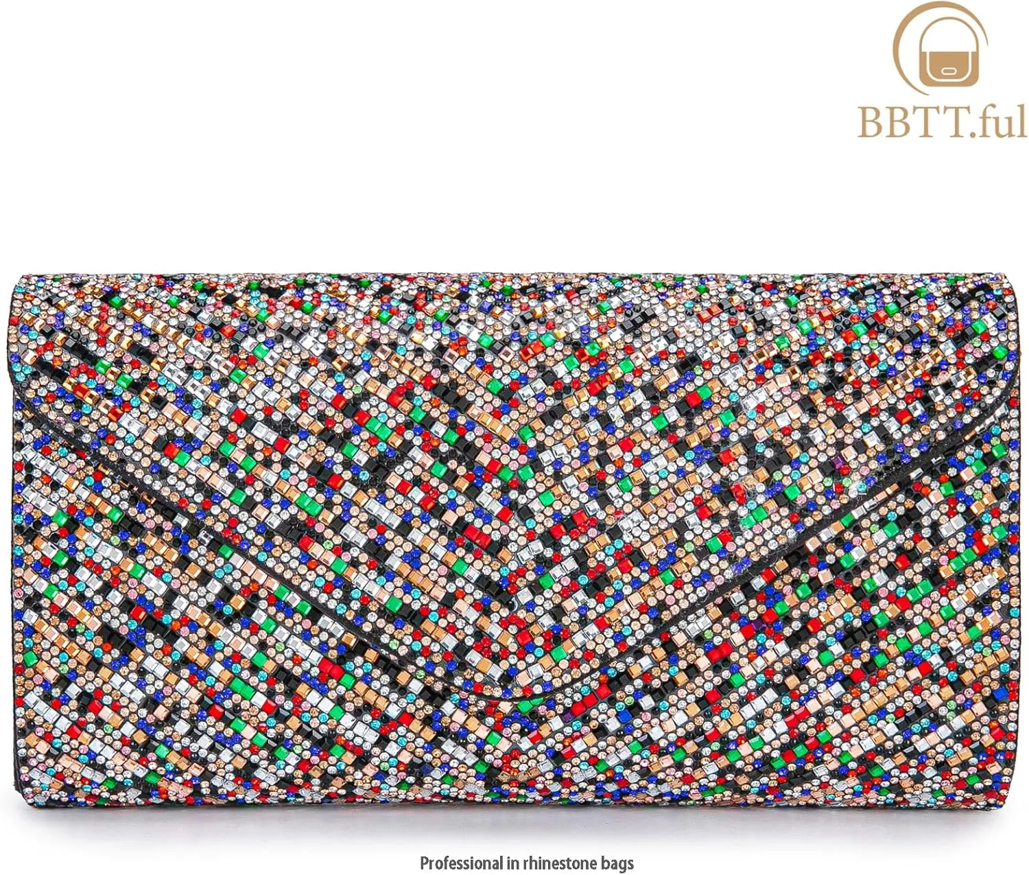 Women's Evening Handbags Envelope Clutch Purses Ladies Crossbody Bags Rhinestone Wedding Bag Shoulder Bag for Women