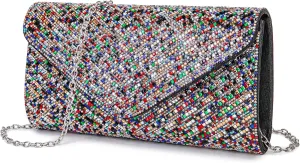 Women's Evening Handbags Envelope Clutch Purses Ladies Crossbody Bags Rhinestone Wedding Bag Shoulder Bag for Women