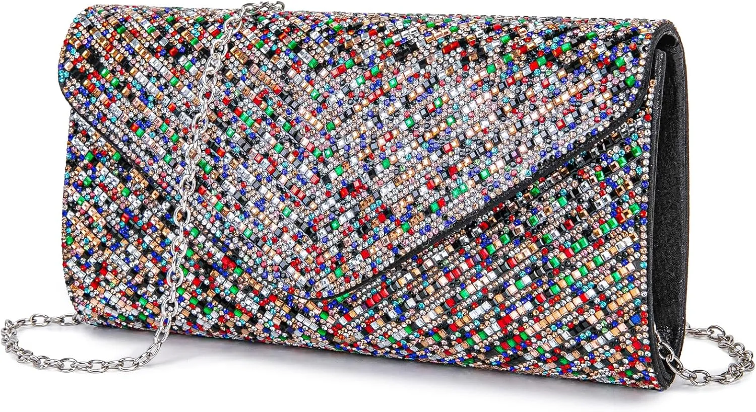 Women's Evening Handbags Envelope Clutch Purses Ladies Crossbody Bags Rhinestone Wedding Bag Shoulder Bag for Women