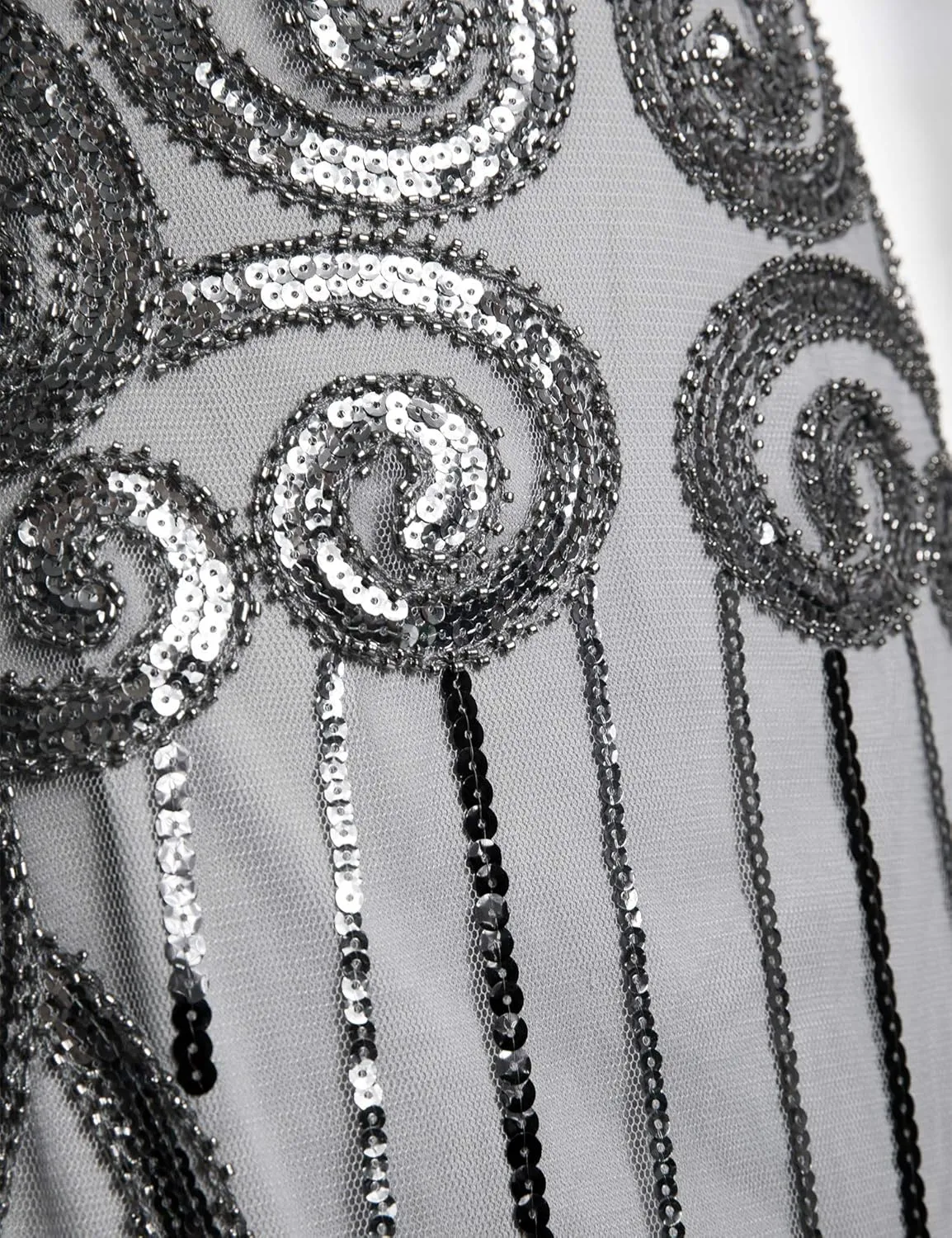 Women's Flapper Dress 1920s Gatsby Sequin Fringe Short Sleeve Cocktail Dresses