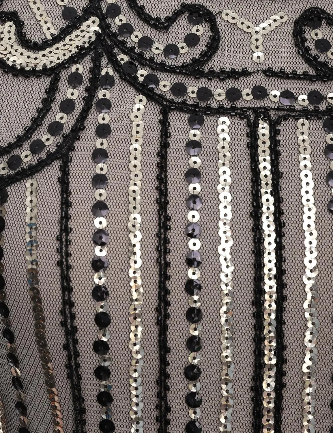 Women's Flapper Dress 1920s Gatsby Sequin Fringe Short Sleeve Cocktail Dresses
