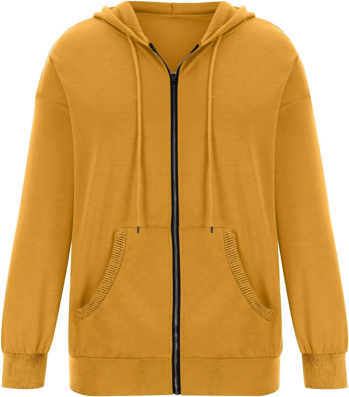 Womens Full Zip Up Hoodie Jacket Long Sleeve Hooded Sweatshirts With Pockets Fall Fashion 2023 Outfits