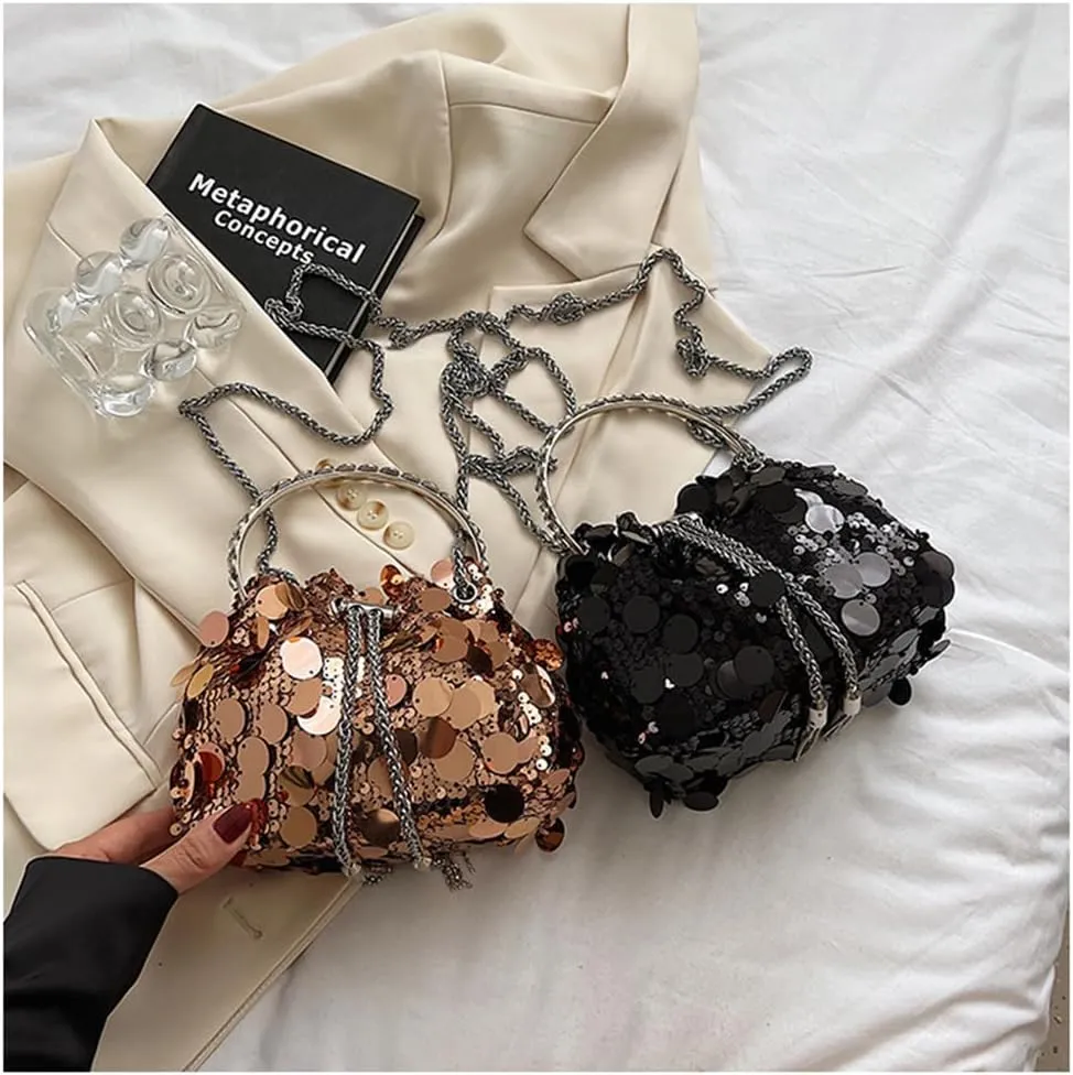 Women's Glitter Clutch Evening Handbags Sparkly Clutch Triangle Purse for 1920s Party Prom Wedding