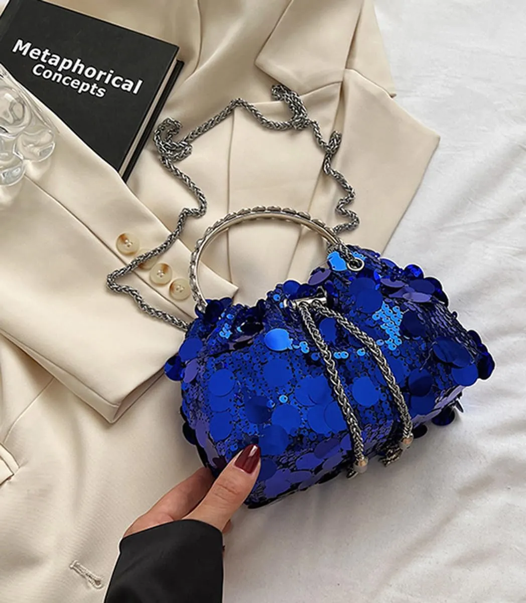 Women's Glitter Clutch Evening Handbags Sparkly Clutch Triangle Purse for 1920s Party Prom Wedding