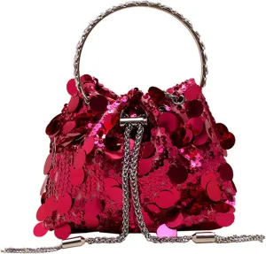 Women's Glitter Clutch Evening Handbags Sparkly Clutch Triangle Purse for 1920s Party Prom Wedding
