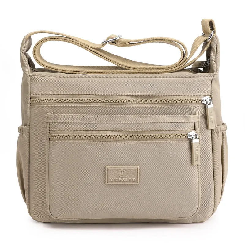 Women's Large Capacity Shopping Commuter Trendy Waterproof Nylon Cloth Shoulder Bags