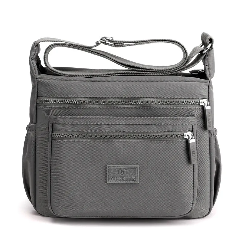Women's Large Capacity Shopping Commuter Trendy Waterproof Nylon Cloth Shoulder Bags