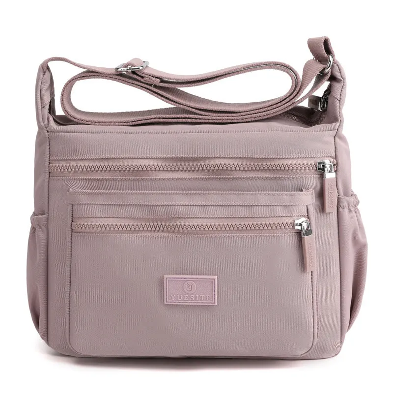 Women's Large Capacity Shopping Commuter Trendy Waterproof Nylon Cloth Shoulder Bags