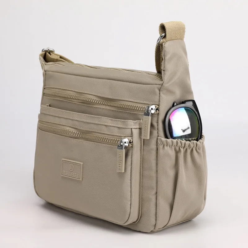 Women's Large Capacity Shopping Commuter Trendy Waterproof Nylon Cloth Shoulder Bags
