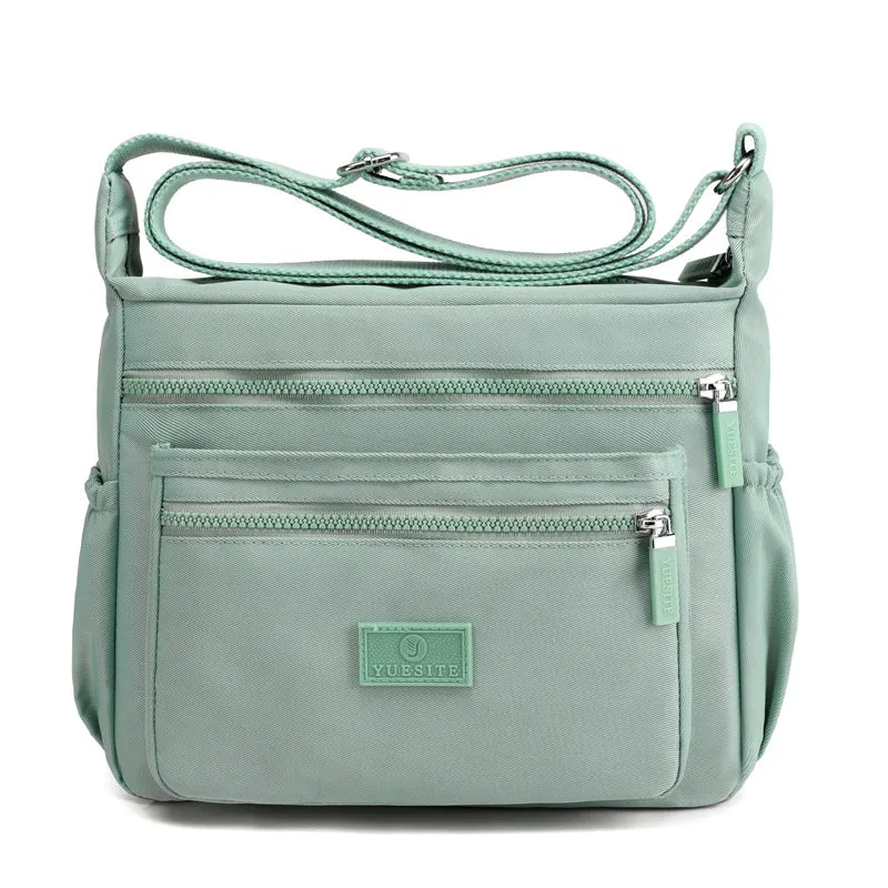 Women's Large Capacity Shopping Commuter Trendy Waterproof Nylon Cloth Shoulder Bags