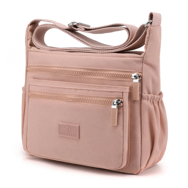 Women's Large Capacity Shopping Commuter Trendy Waterproof Nylon Cloth Shoulder Bags