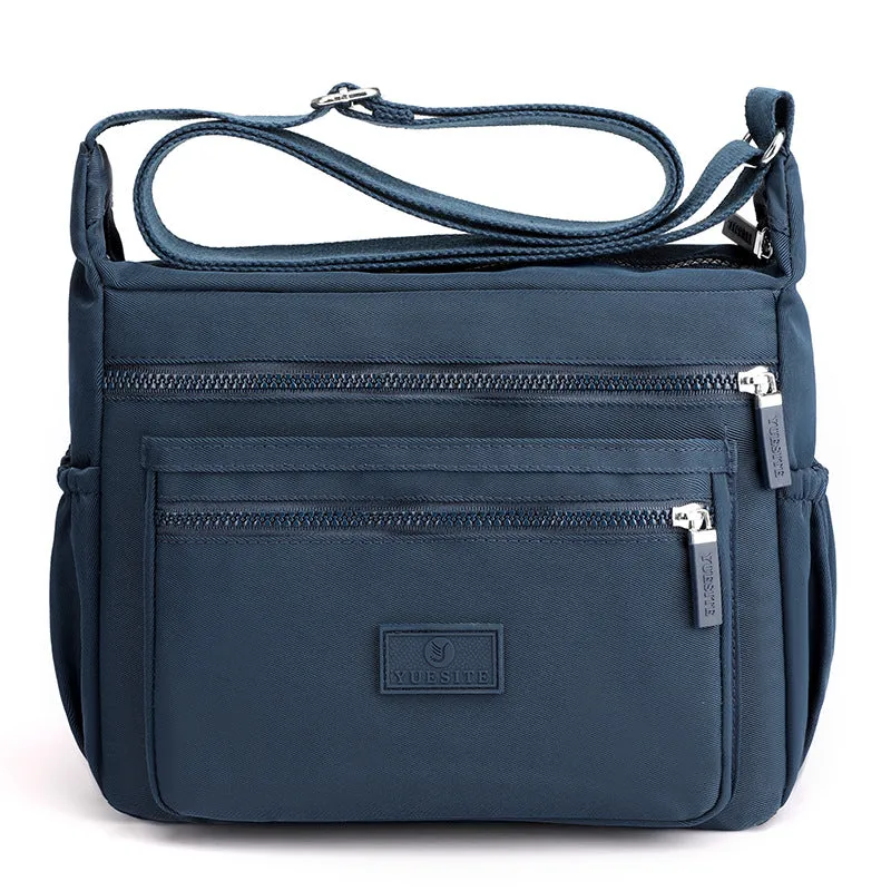 Women's Large Capacity Shopping Commuter Trendy Waterproof Nylon Cloth Shoulder Bags