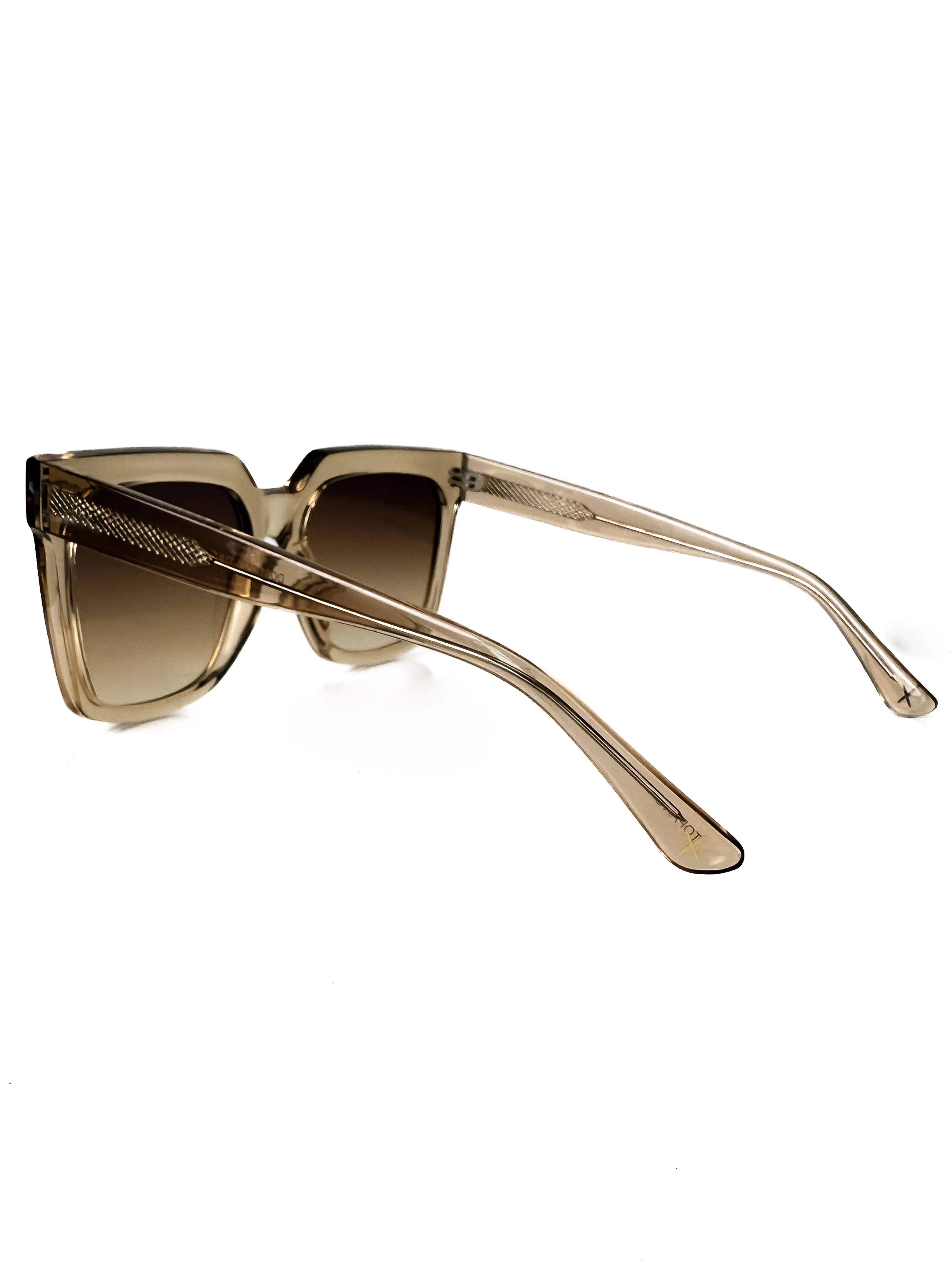 Women's Light Brown Oversized Square Sunglasses