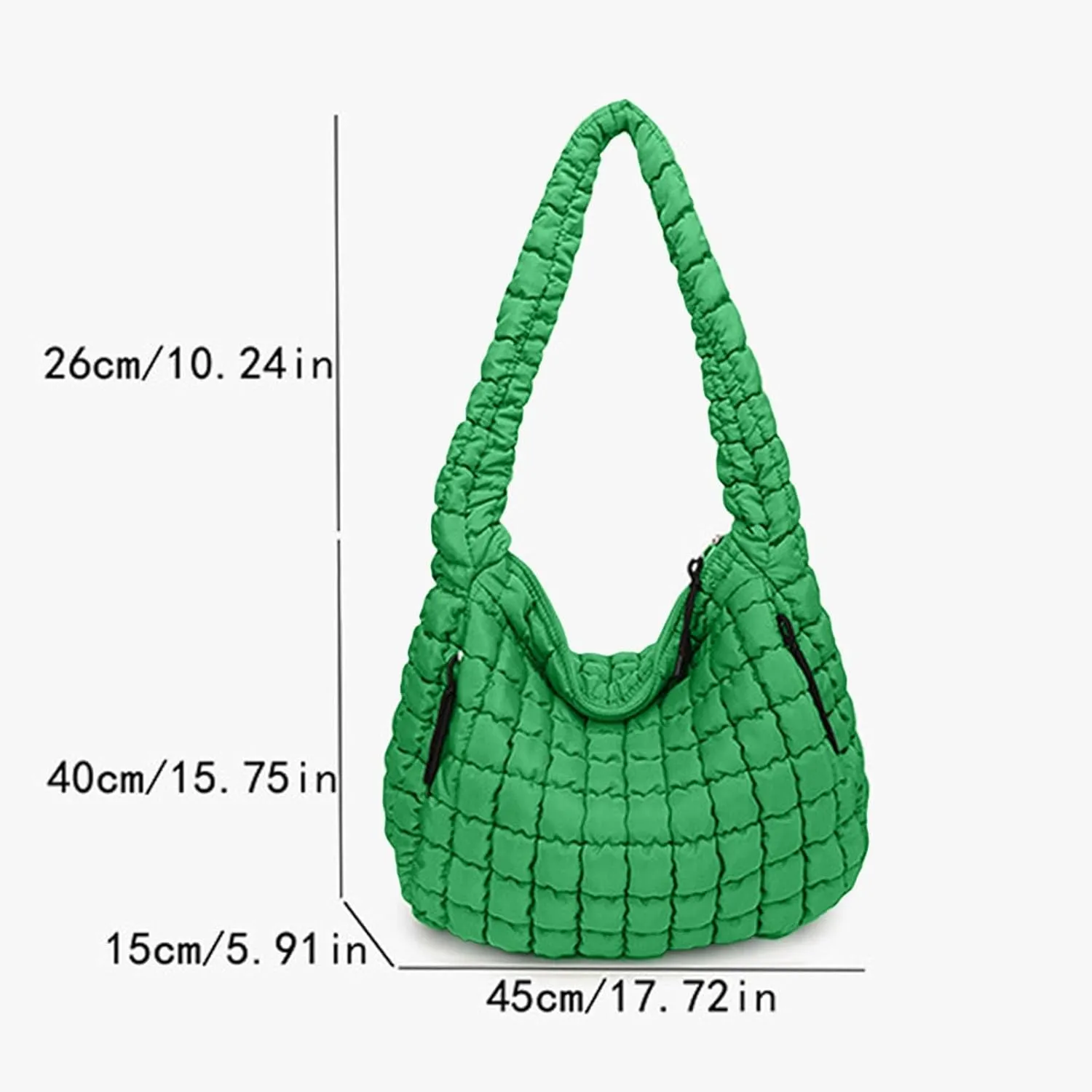 Womens Lightweight Quilted Carryall Gym Bag Soft Puffer Tote Bag Big Capacity Hobo Purse Beach Handbag