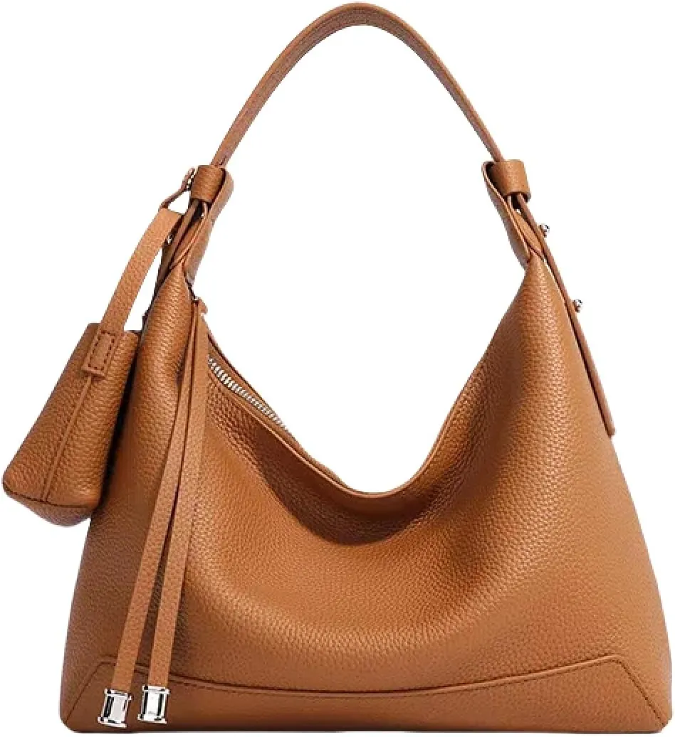Women's Luxury Genuine Leather Shoulder Bag Stylish Hobo Bag for Professionals Spacious Dumpling Design