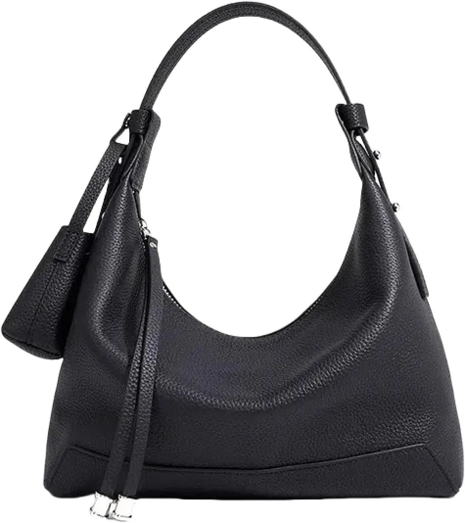 Women's Luxury Genuine Leather Shoulder Bag Stylish Hobo Bag for Professionals Spacious Dumpling Design