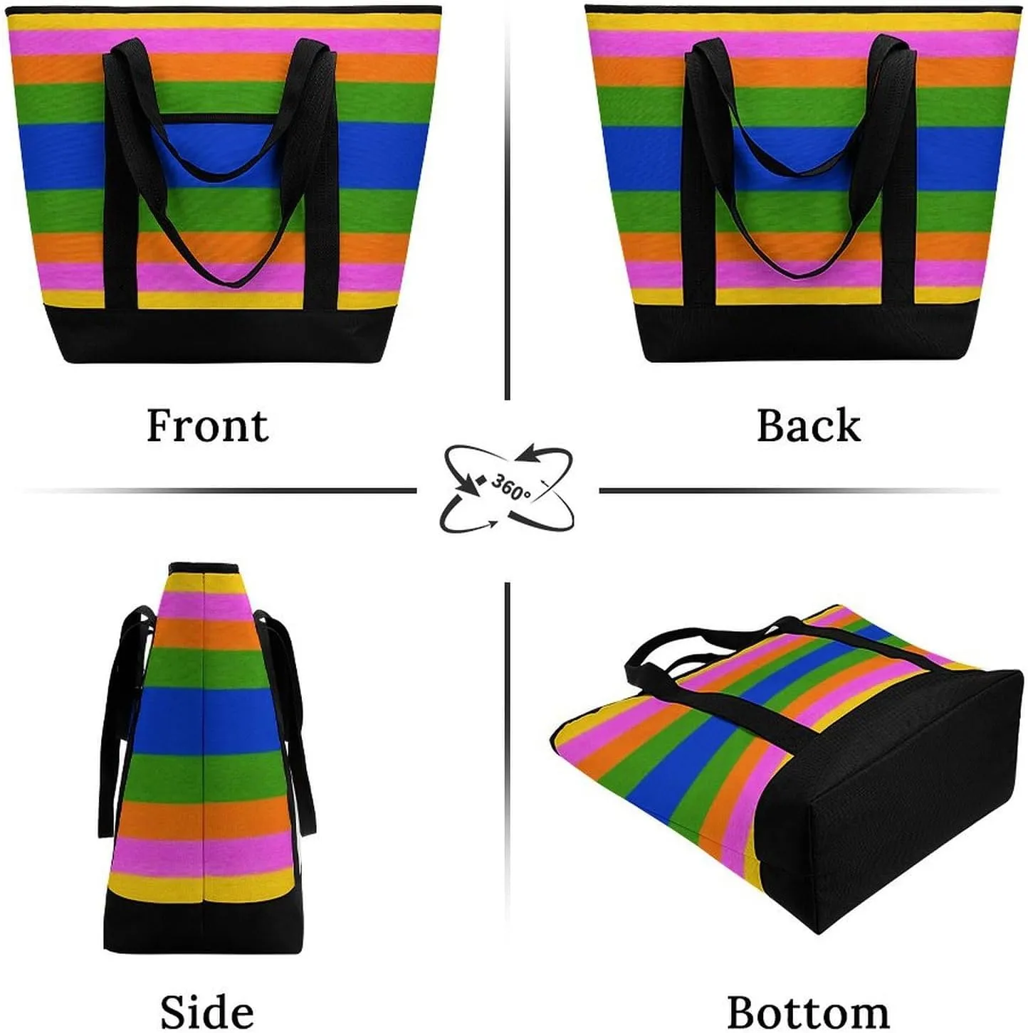 Women's Oversized Thermal Tote Bag Insulated One Shoulder Shopping Carrier