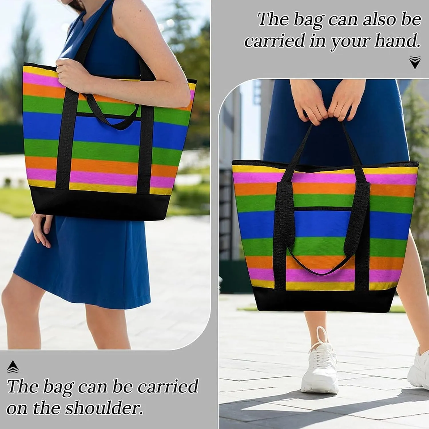 Women's Oversized Thermal Tote Bag Insulated One Shoulder Shopping Carrier