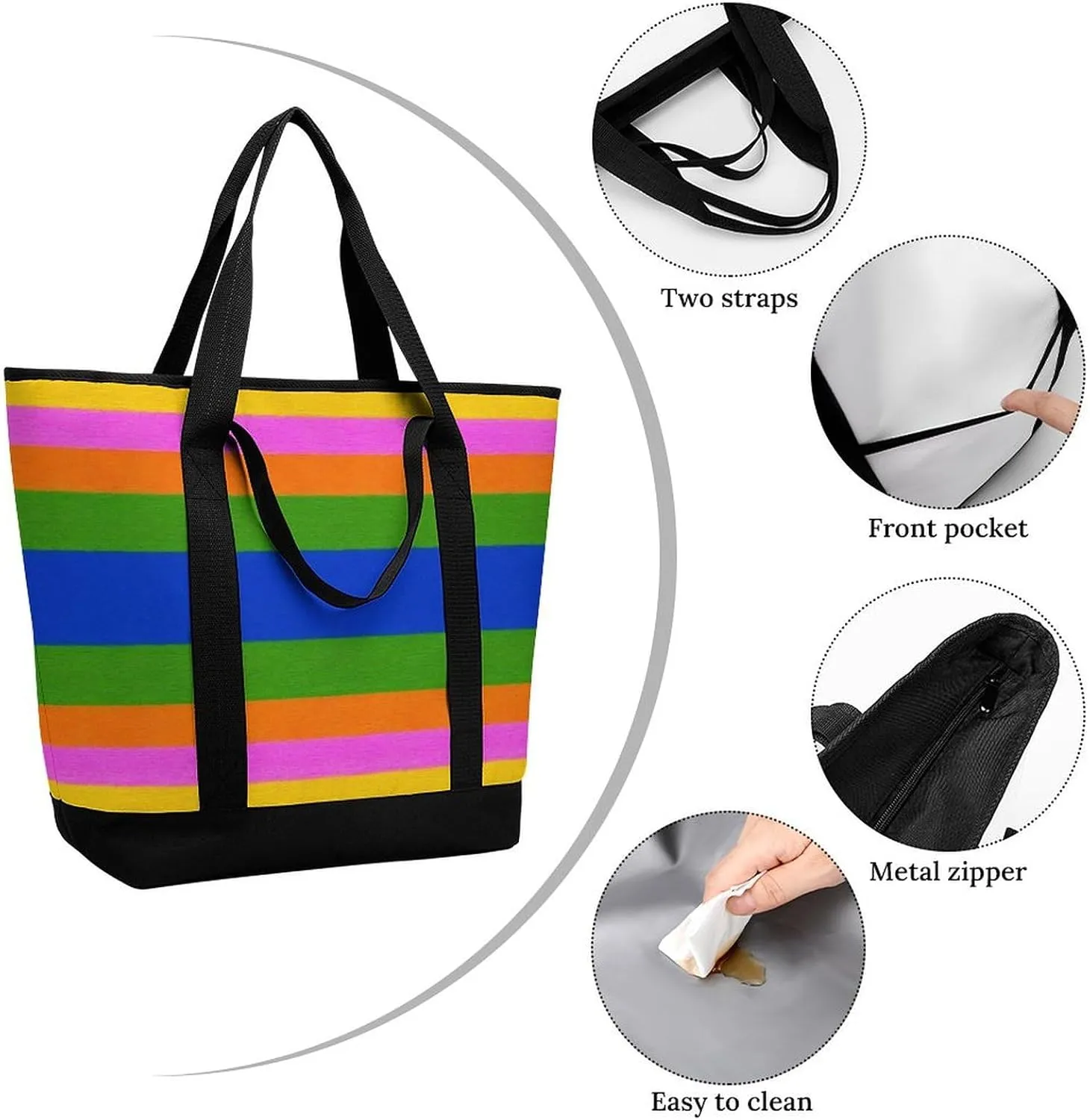 Women's Oversized Thermal Tote Bag Insulated One Shoulder Shopping Carrier