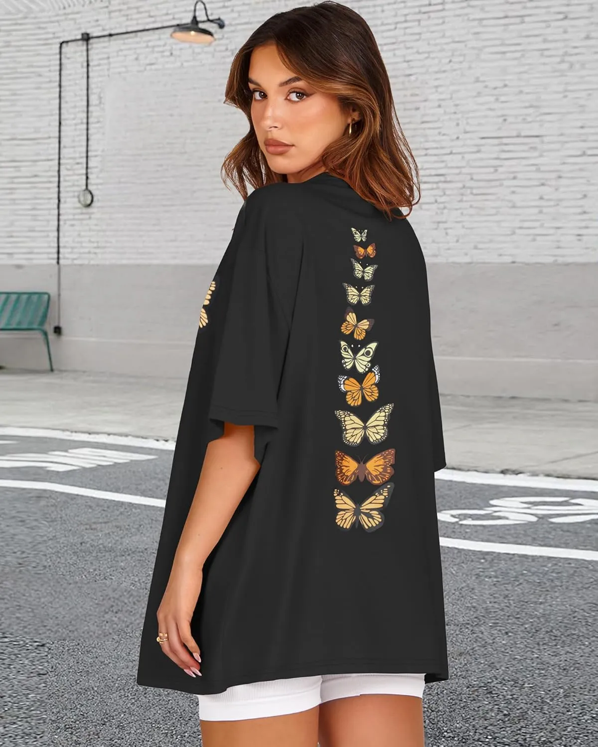 Womens Oversized Tshirt Graphic Tees Crew Neck Summer Short Sleeve Loose Fit Tops